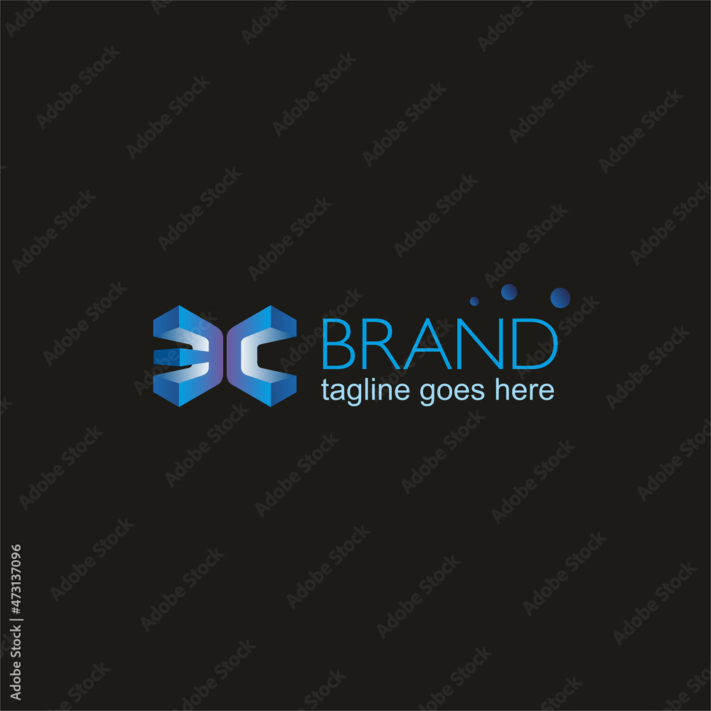 Fototapeta premium эс буквы логотип 3d abstract logo design