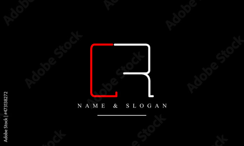 RC, CR, R, C abstract letters logo monogram