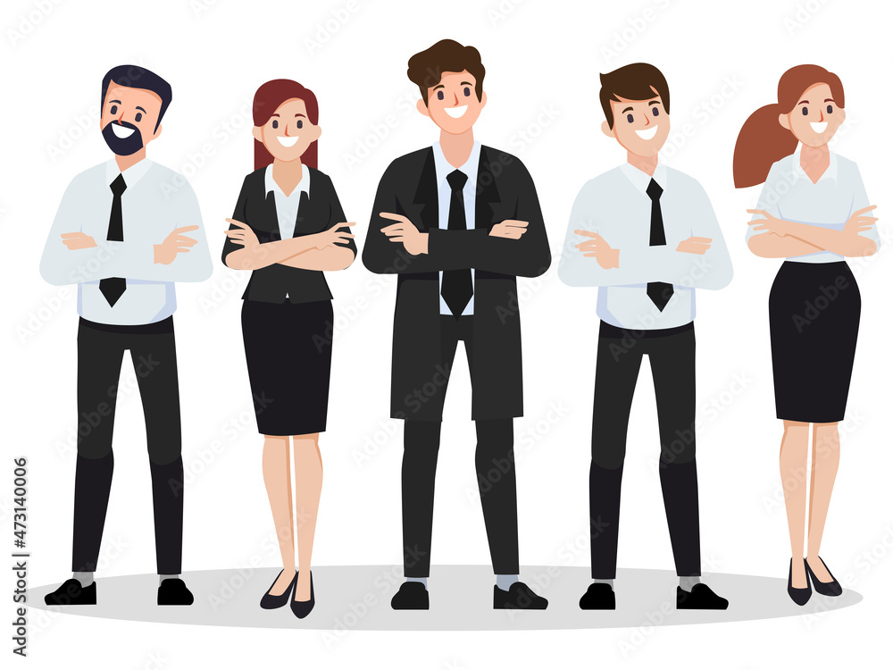Business people teamwork in uniform black suit clothes. Business people teamwork in uniform black suit clothes.