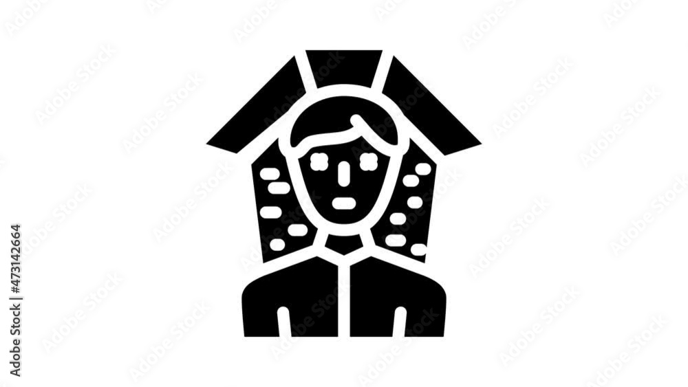 death man animated glyph icon death man sign. isolated on white background death man animated glyph icon death man sign. isolated on white background