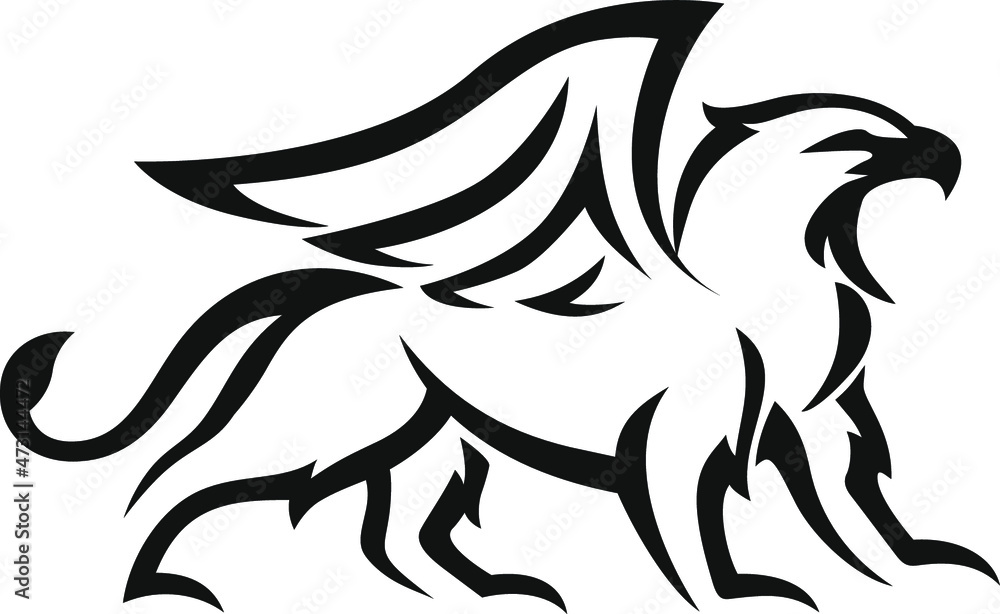 Fototapeta premium Griffin abstract lines design