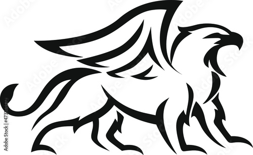 Griffin abstract lines design