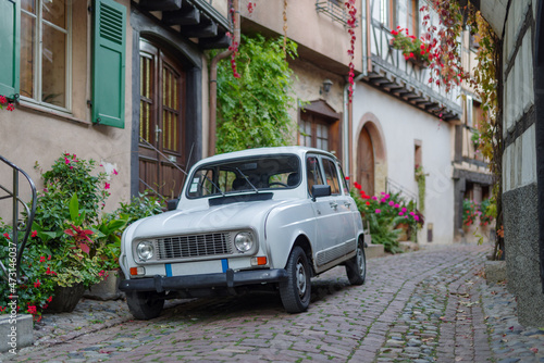 Vintage car parked in the street © Dmytro Surkov