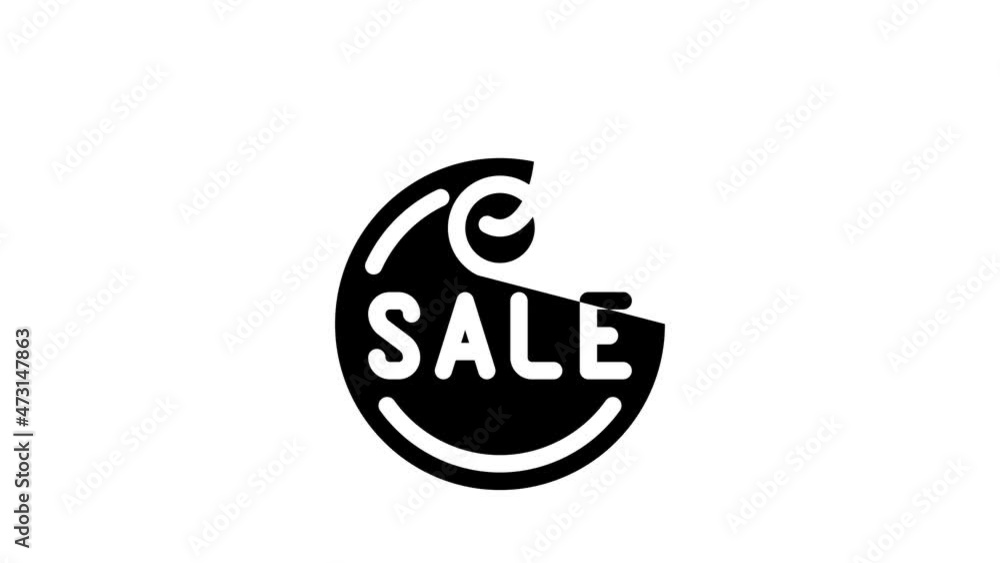 trinket sale animated glyph icon trinket sale sign. isolated on white background trinket sale animated glyph icon trinket sale sign. isolated on white background