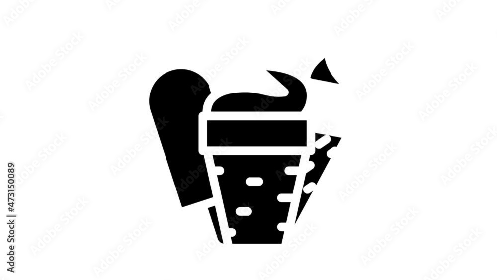 ice cream department animated glyph icon ice cream department sign. isolated on white background ice cream department animated glyph icon ice cream department sign. isolated on white background