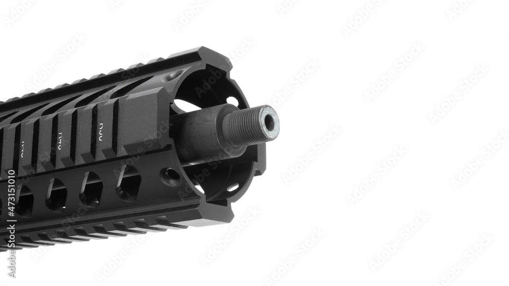 Threaded AR-15 barrel with room for copy to the right Threaded AR-15 barrel with room for copy to the right