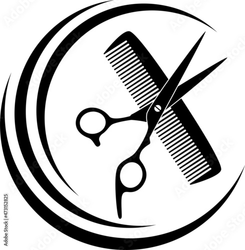 Schere, Kamm, Lifestyle, Friseur, Icon, Logo