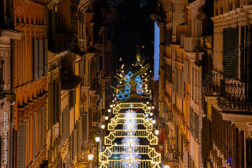 Christmas lights in Via dei Condotti Rome