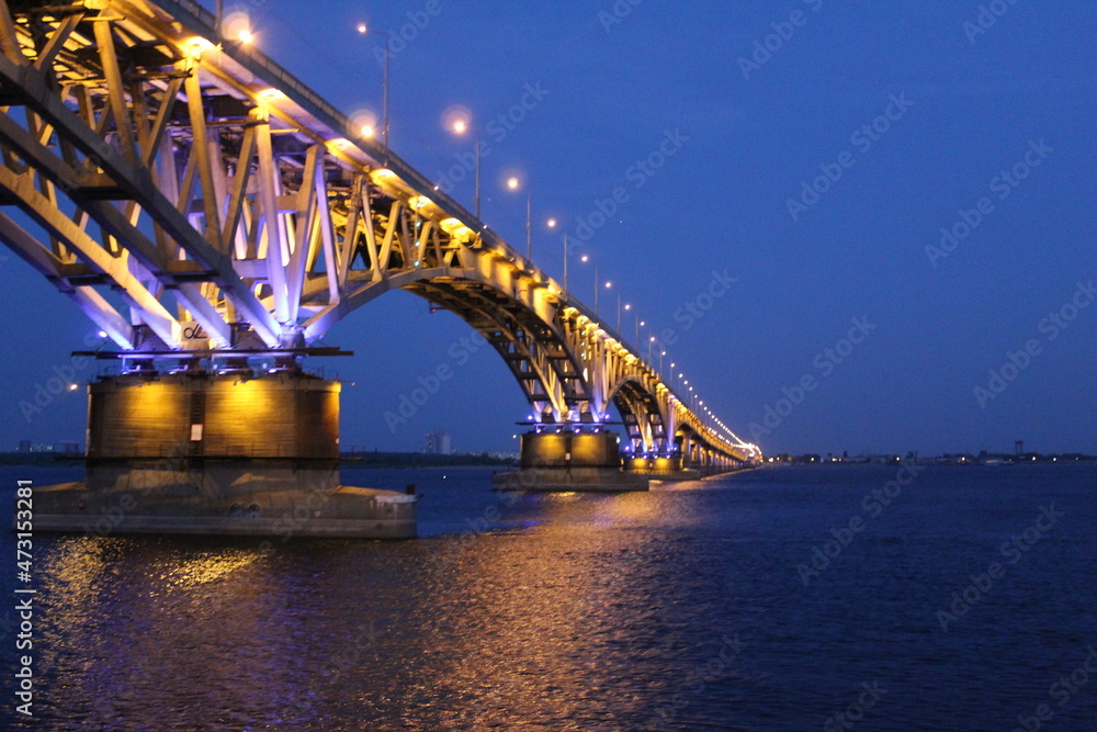 Naklejka premium bridge over river
