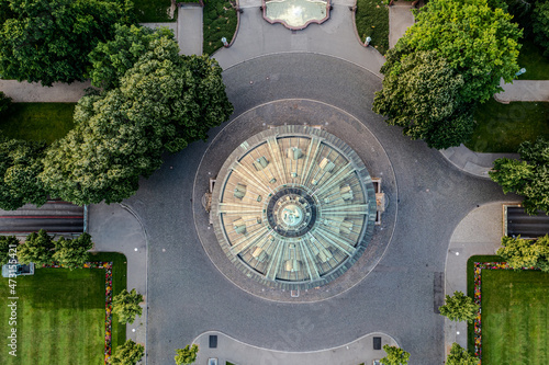Wasserturm Mannheim Quadrate Stadt Baden-Württemberg zwei Quadrat Luftbild Luft früh am Morgen Sonnenschein