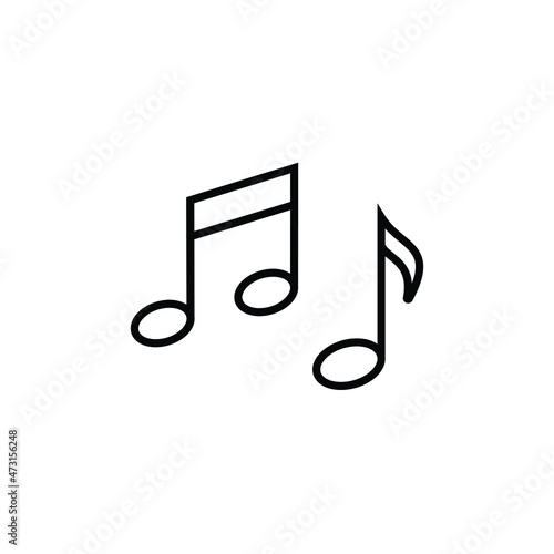 editable icons of digital or online music media player. simple and minimalist illustration for music website or application interface.