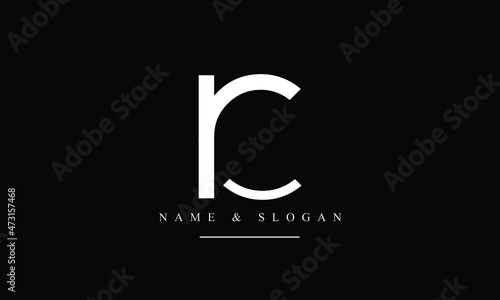 RC, CR, R, C abstract letters logo monogram
