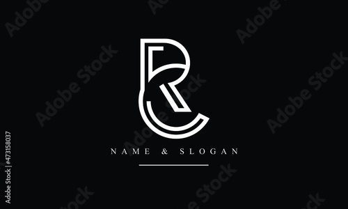 RC, CR, R, C abstract letters logo monogram