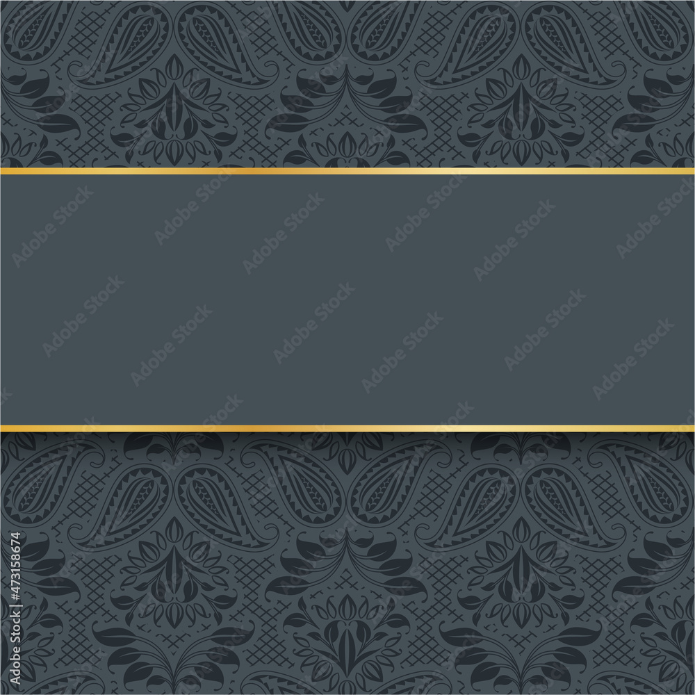 Lace background-template, ornamental fabric, dark gray floral pattern, vector illustration 10eps
