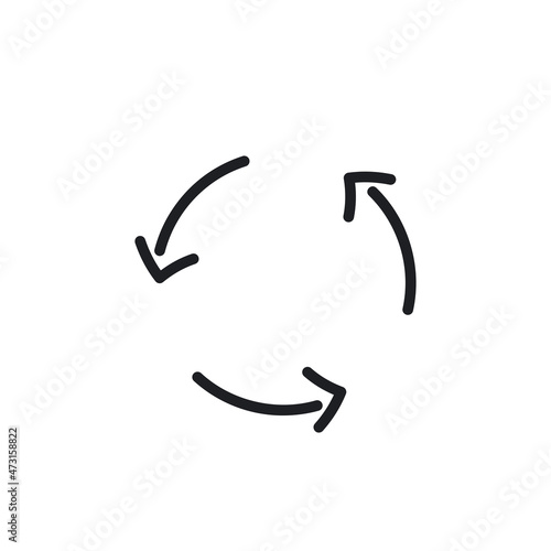 circular rotate arrows vector illustration