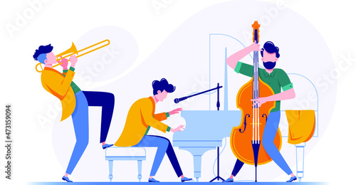 Group of Musicians Playing Classical Instruments