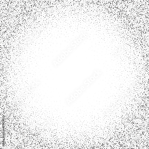 Abstract vector dark gray round ash particles on a white background. Spray effect.