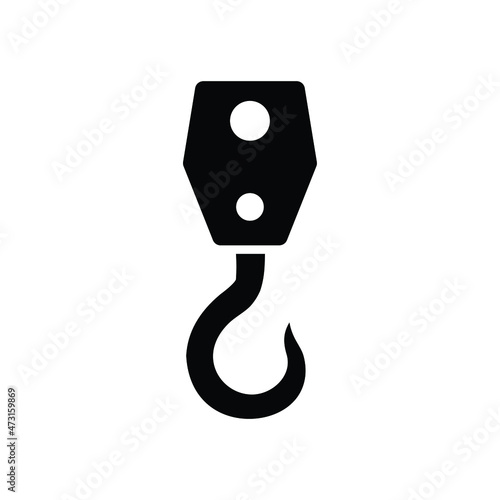 crane hook isolated on white