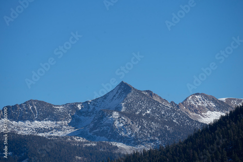 snow covered mountains