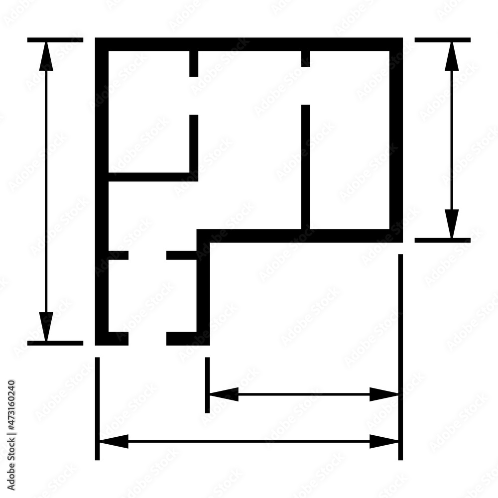 House plan icon, architecture sketch graphic design, home construction project vector illustration House plan icon, architecture sketch graphic design, home construction project vector illustration
