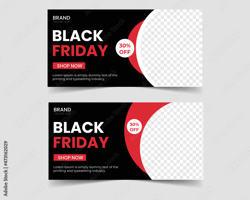 Supersale black Friday facebook cover banner template