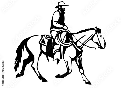 vector cowboy silhouette