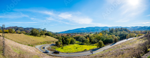 panoramic view of the colorful landscape
