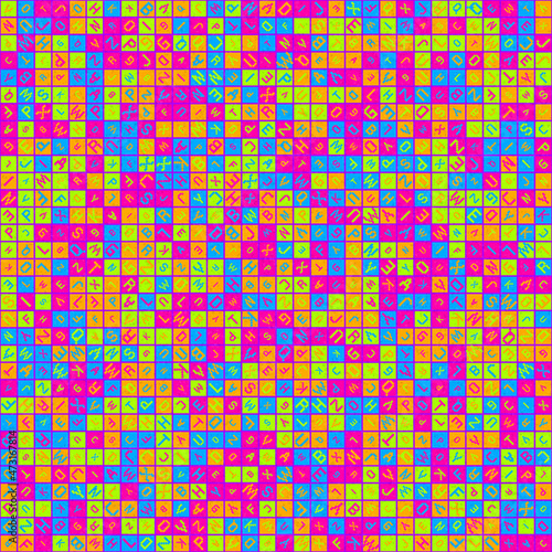 Abstract Geometric Pattern generative computational art illustration