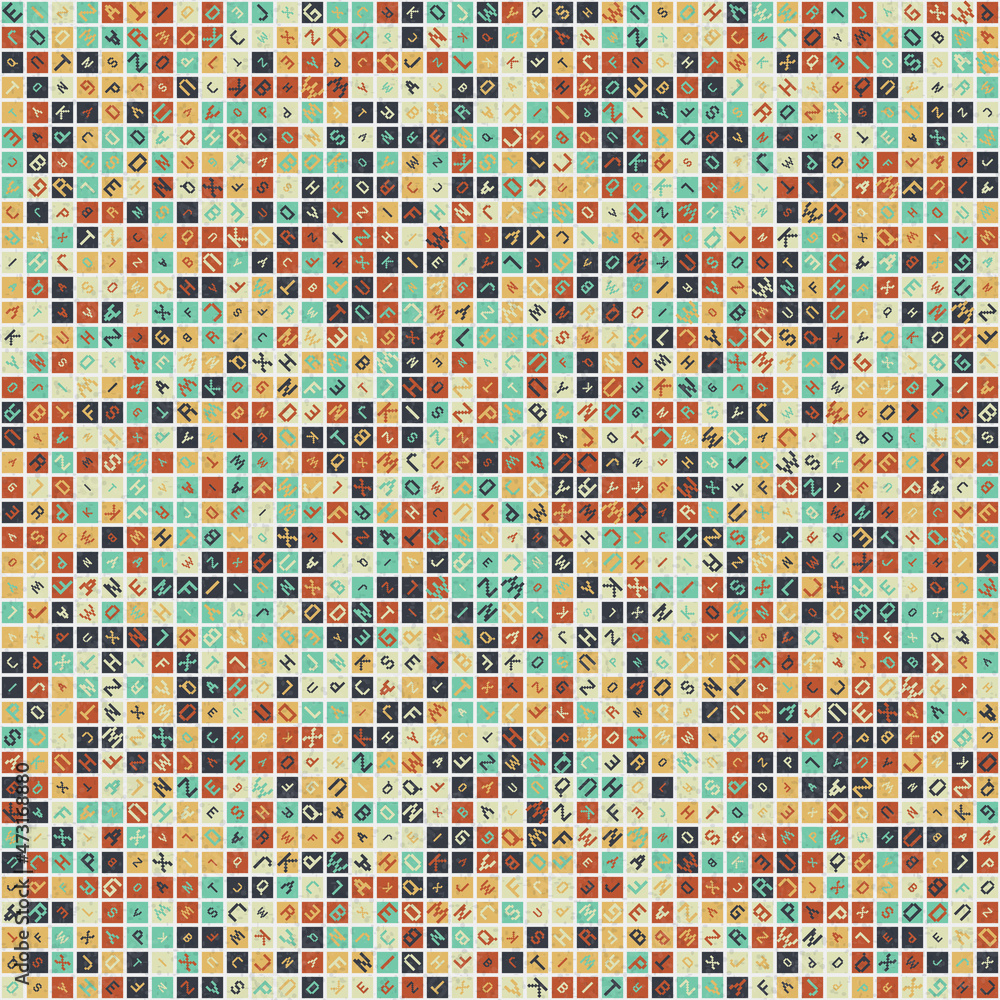 Fototapeta premium Abstract Geometric Pattern generative computational art illustration