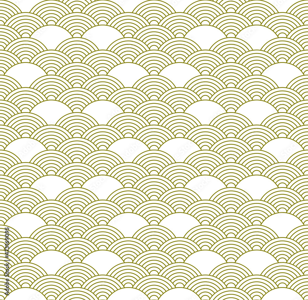 Seamless Geometric Pattern. Japanese Waves. Radial Lines. Seamless Geometric Pattern. Japanese Waves. Radial Lines.