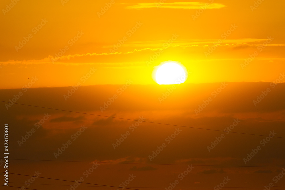 Scenic orange sunset Scenic orange sunset