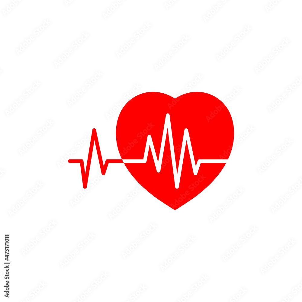 ekg heart icon design template vector isolated illustration ekg heart icon design template vector isolated illustration