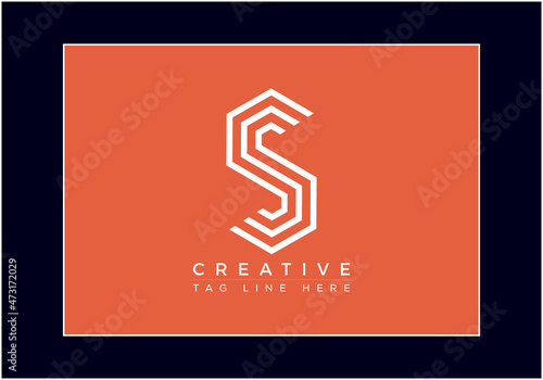 Letter S, SSS logo icon design template elements. Initial logo design, geometric logo. Creative Modern Monogram alphabet.