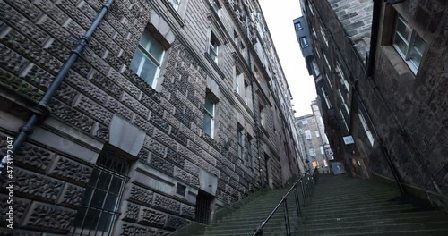 Edinburgh Old Town going to walk down stairs, admire the artistry that went into the Medieval Stairs of Edinburgh. Edinburgh's medieval streets are full of stairs and historic buildings