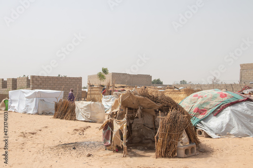 Refugee camp (IDP - Internal displaced persons) taking refuge from armed conflict between opposition groups and government. Very poor living conditions, lack of water, hygiene, shelter and food