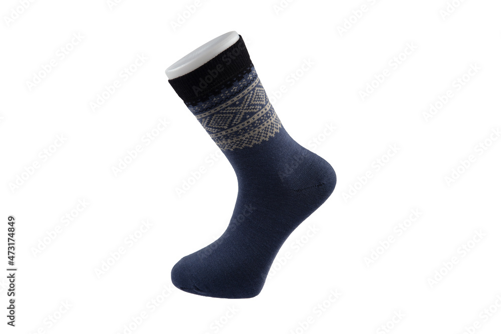Clothes made of socks, knitwear. Many colorful socks in the form of a panorama. Socks of different sizes for cold seasons. Clothing for autumn and winter. Knitted socks on a white background. Clothes made of socks, knitwear. Many colorful socks in the form of a panorama. Socks of different sizes for cold seasons. Clothing for autumn and winter. Knitted socks on a white background.
