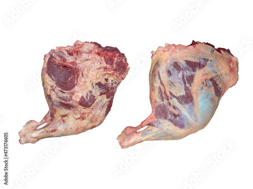 Beef back isolated on a white background. 