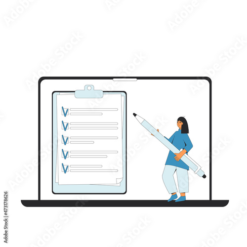 Survey. Online ansers. Quality test