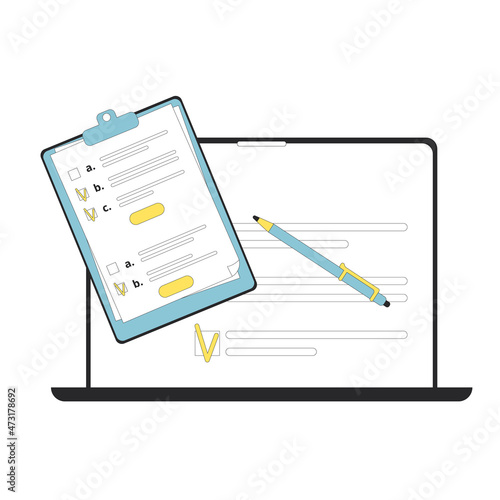 Survey. Online ansers. Quality test