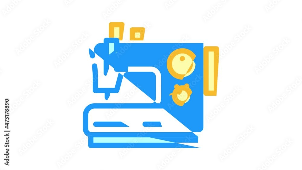 sewing occupation animated color icon sewing occupation sign. isolated on white background sewing occupation animated color icon sewing occupation sign. isolated on white background