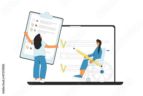 Survey. Online ansers. Quality test