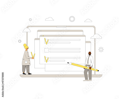 Marketing research. Survey. Online ansers.