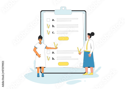 Survey. Online ansers. Quality test