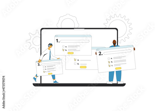 Survey. Online ansers. Quality test