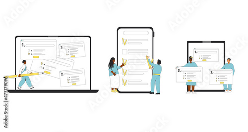 Survey. Online ansers. Quality test