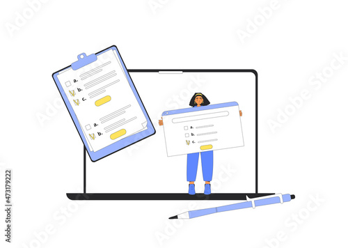 Survey. Online ansers. Quality test