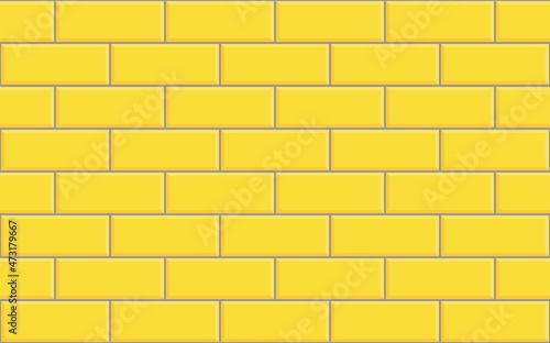 Smooth yellow tile texture - realistic background. Seamless pattern. Vector illustration.