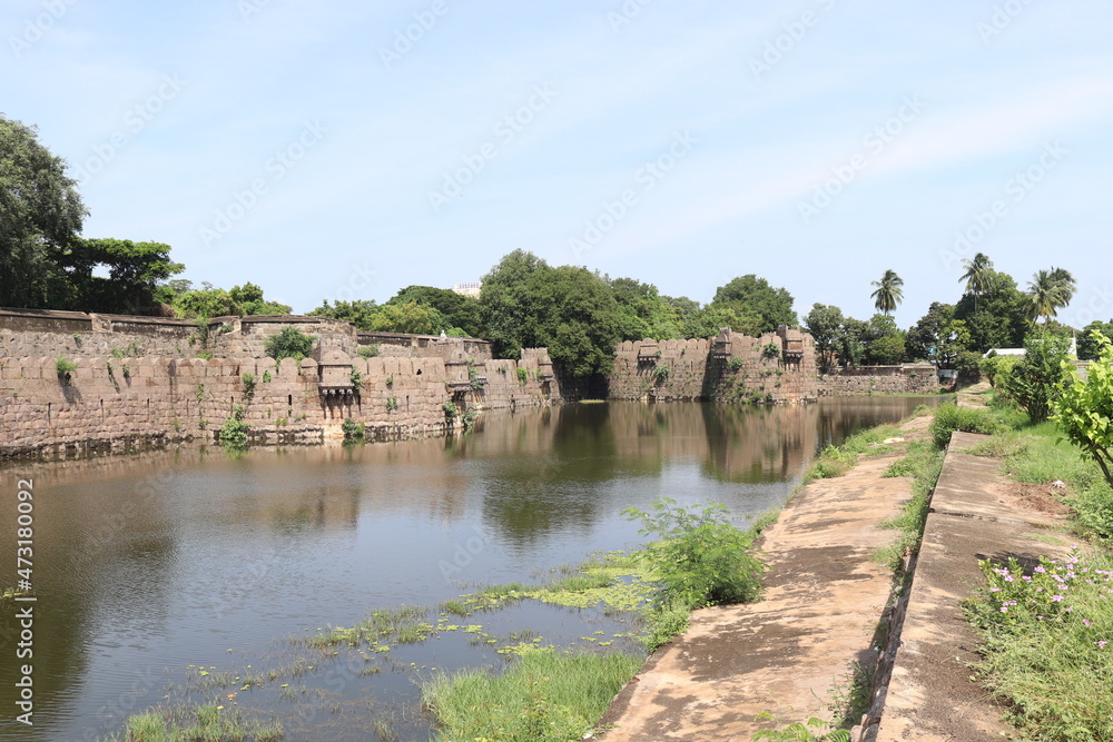 Spectacular scenery of Vellore Fort.