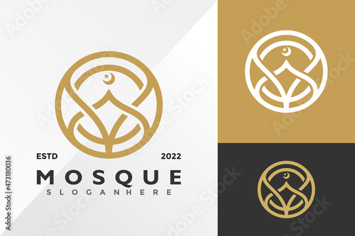 Mosque islamic Logo Design Vector illustration template