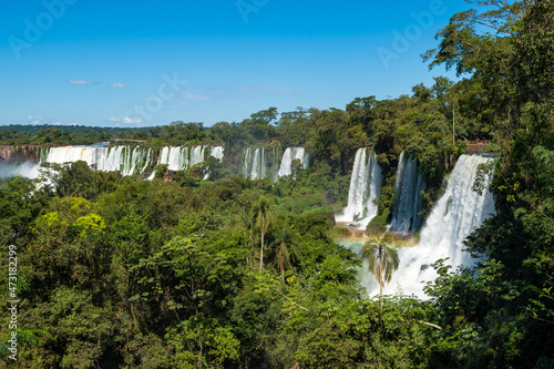 View of Iguazu Falls from argentinian side  one of the Seven Natural Wonders of the World - Puerto Iguazu  Argentina